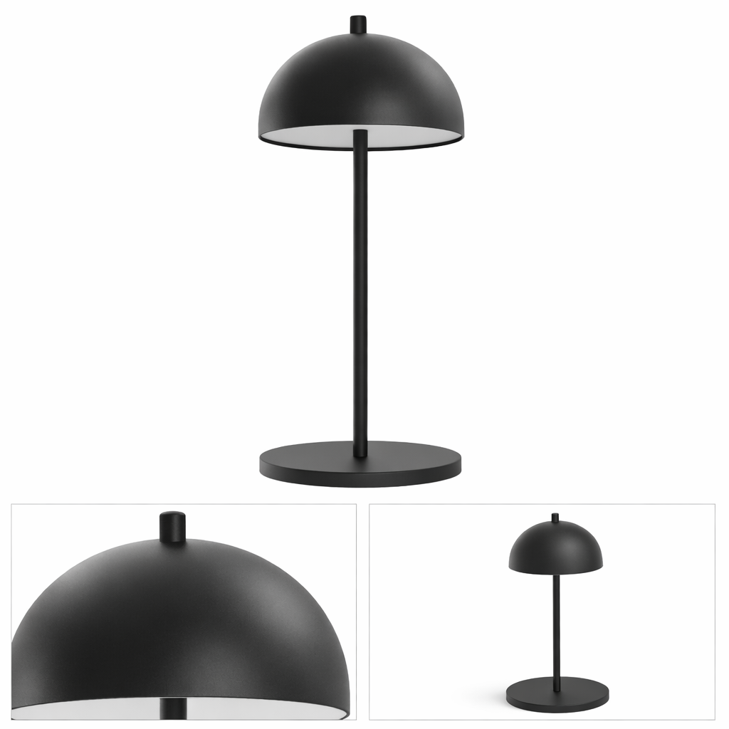 STALYS n°2 Dark Horizon Akku-Tischleuchte Schwarz in 38x12x13,5cm